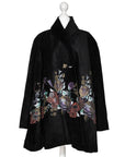 Roberto Cavalli Vintage Wildledermantel mit Signature-Print