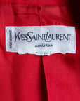 Yves Saint Laurent Einreihiger Vintage Blazer im ausgefallenen Grafikprint