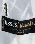 Tissus Leonard Paris Vintage Maxikleid mit Bindegürtel