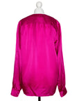 Yves Saint Laurent Rive Gauche Vintage-Seidenbluse mit V-Auschschnitt