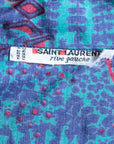 Yves Saint Laurent Rive Gauche Vintage Bluse mit auffälligem Allover-Print und Bindegürtel