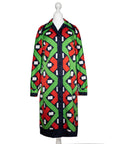 Lanvin Vintage Midi-Kleid mit stilvollem geometrischen Allover-Print