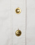 Chanel Vintage Bluse mit goldenen Signature-Knöpfen