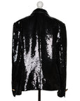 Louis Féraud Vintage-Blazer mit auffälligen Logo-Knöpfen und Allover-Paillettenbesatz