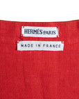 Hermès Vintage Kleid aus Leinen mit Signature-Knöpfen