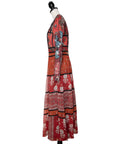Burberry Vintage Maxikleid im Folklore-Stil