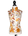 Hermès Vintage Seidenweste mit Reißverschluss und dezentem Kragen im stilvollen Signature-Print