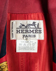 Hermès Vintage Blazer mit einreihiger Knopfleiste in aufwändigem Signature-Print