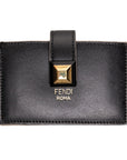 Fendi Klassisches Kartenetui mit goldener Hardware