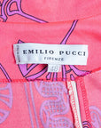 Emilio Pucci Vintage Hemdblusenkleid aus reiner Seide mit elegantem Allover-Print