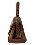 N.N. Vintage Handtasche aus hochwertigem Samt mit stilvollem Gold-Verschluss