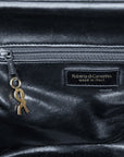 Roberta di Camerino Vintage Handtasche mit stilvollem Allover-Samtbezug und goldenem Verschluss