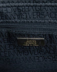 Versace Vintage Schultertasche mit Signature-Print und goldenen Medusa-Details