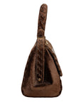 N.N. Vintage Handtasche aus hochwertigem Samt mit stilvollem Gold-Verschluss