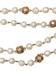 Chanel Vintage Perlenkette mit Logoverschluss