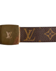Louis Vuitton Klassischer Gürtel im Logo-Design mit goldener Schnalle