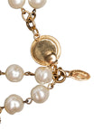 Chanel Vintage Perlenkette mit Logoverschluss