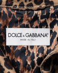 Dolce & Gabbana Vintage Lederhemd im Leoprint