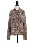 Dolce & Gabbana Vintage Lederhemd im Leoprint