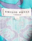 Emilio Pucci Vintage Baumwollbluse mit floralem Signature-Print