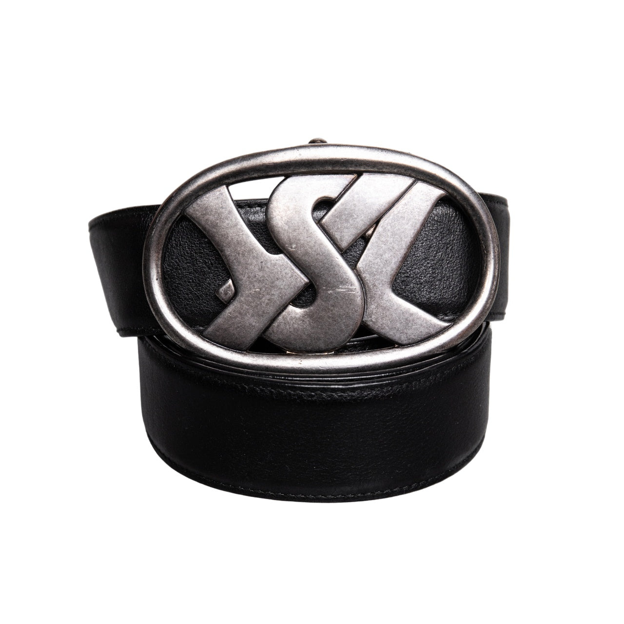 Yves Saint Laurent tom fordレザーベルト ブラック Saint Laurent Tom Ford belt with signature YSL buckle – Style Definery