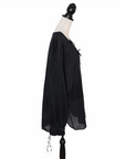 Saint Laurent Semitransparente Bluse im Tunikastil