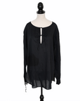 Saint Laurent Semitransparente Bluse im Tunikastil