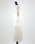 Saint Laurent Ärmelloses Kleid mit Wasserfallkragen