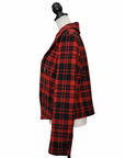 Saint Laurent Karierte Cropped Jacke im "Tartan"-Look