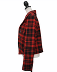Saint Laurent Karierte Cropped Jacke im "Tartan"-Look