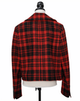 Saint Laurent Karierte Cropped Jacke im "Tartan"-Look