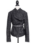Isabel Marant Tweed Jacke mit asymmetrischem Reißverschluss