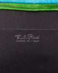 Emilio Pucci Vintage Samt-Clutch im Signature-Print und goldenem Ketten-Henkel