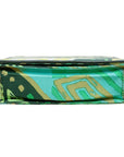 Rianna + Nina Crossbody-Tasche im grünen Grafik-Print mit goldener Body-Kette