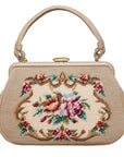 N.N. Vintage Handtasche mit Allover-Stickerei im Stil der 60er