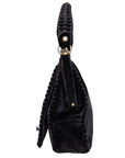 Beghé Reation Vintage Handtasche aus Samt mit Gold-Verschluss und aufwändigem Signature-Print