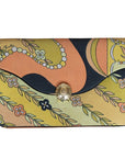 Emilio Pucci Vintage Clutch im Signature-Print und goldenem Statement-Verschluss