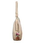 N.N. Vintage Handtasche mit Allover-Stickerei im Stil der 60er