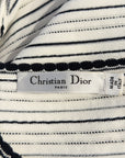 Christian Dior Gestreiftes schmal geschnittenes A-Linien-Kleid aus Viskose
