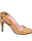 Carven Offene Wildlederpumps mit Schleifenverschluss