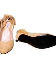 Carven Offene Wildlederpumps mit Schleifenverschluss