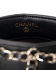 Chanel Black Leather & Chain-Link Phone Bag
