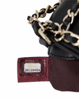 Chanel Black Leather & Chain-Link Phone Bag