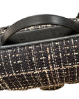 Chanel medium flap bag with tweed flap