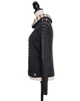 Chanel Vintage Ausgefallener Strickpullover mit Stehkragen
