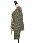 Dolce & Gabbana Vintage Tweedjacke mit floralen Seidenapplikationen und Schluppendetails