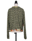 Dolce & Gabbana Vintage Tweedjacke mit floralen Seidenapplikationen und Schluppendetails