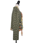 Dolce & Gabbana Vintage Tweedjacke mit floralen Seidenapplikationen und Schluppendetails
