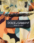 Dolce & Gabbana Vintage Tweedjacke mit floralen Seidenapplikationen und Schluppendetails