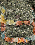 Dolce & Gabbana Vintage Tweedjacke mit floralen Seidenapplikationen und Schluppendetails